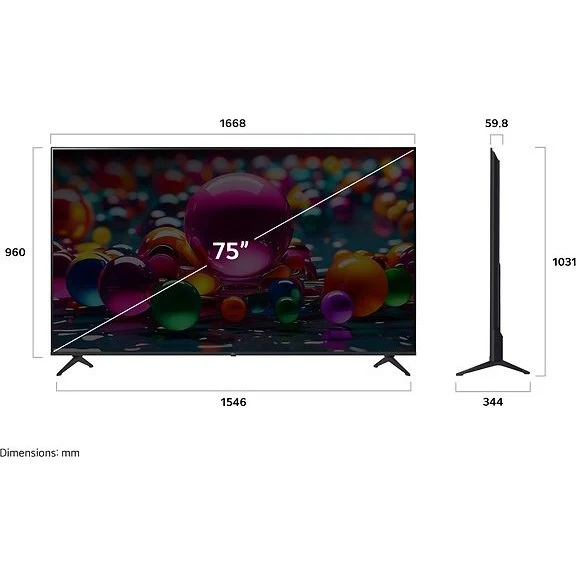 LG 75" UA75 4K UHD Smart LED TV