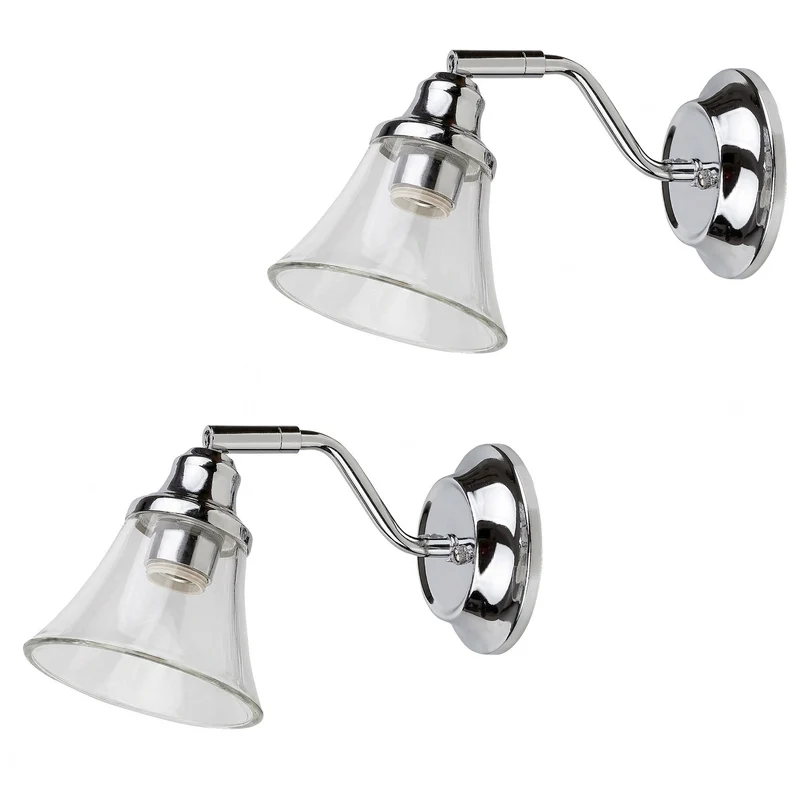 Badrumsvägglampa RABALUX ANTOINE 3207 E14 IP44, 2 st