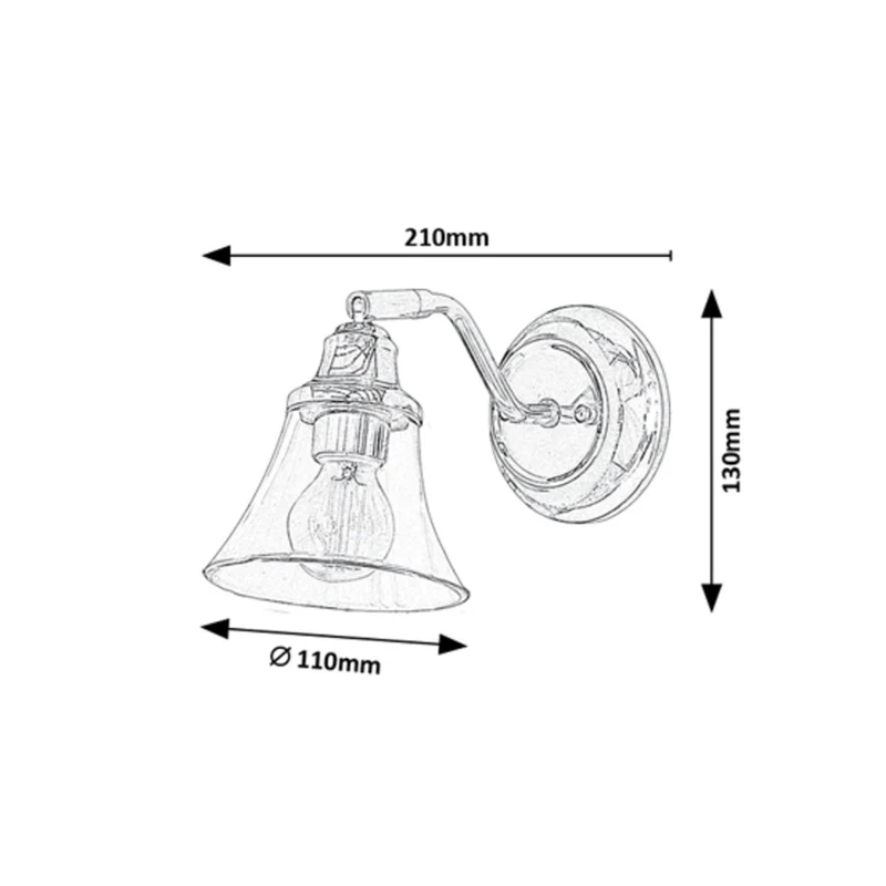 Badrumsvägglampa RABALUX ANTOINE 3207 E14 IP44, 2 st