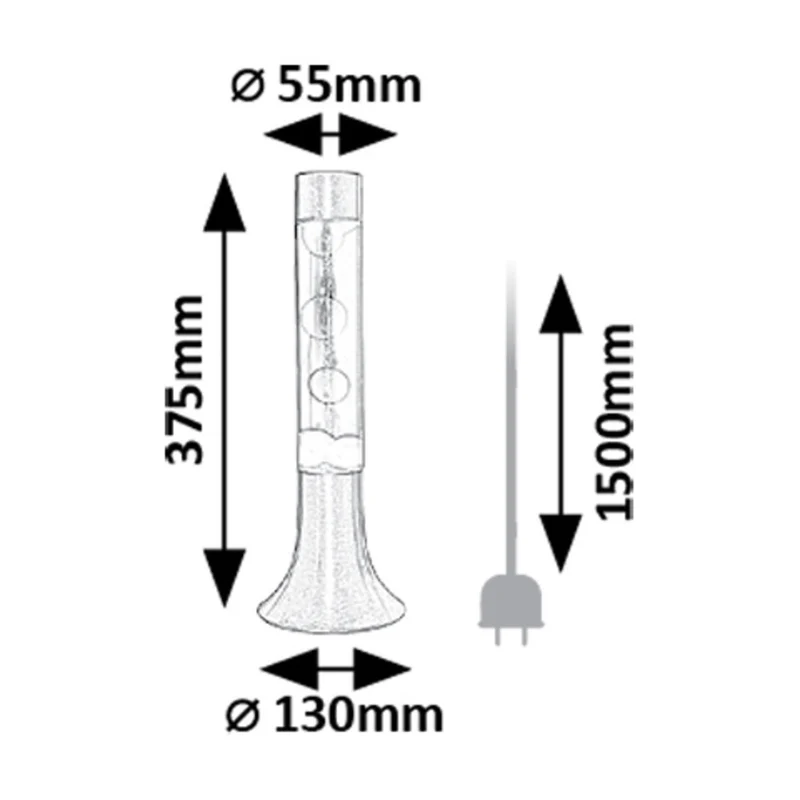Rabalux LED-lavalampa, 25W, 3000 K, röd, Poppilol