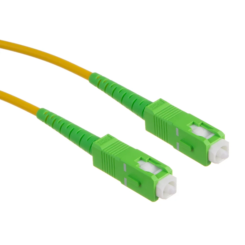 Maclean MC-436 Fiberoptisk Kabel SC/APC Till SC/APC Patchkabel Enkel Enkelläge Fiberoptisk Kabel Fiberoptisk Patchkabel Gul/Grön (10m)