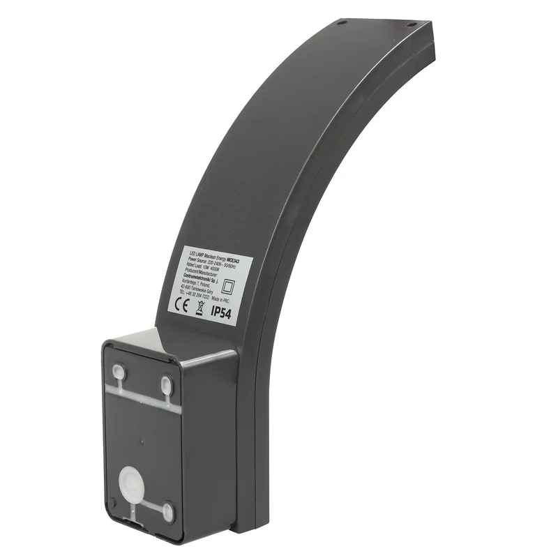 Maclean LED-fasadlampa, 800 lm, 10 W, ljusfärg naturvit (4000 K), färg grå, MCE343 GR, 2 st