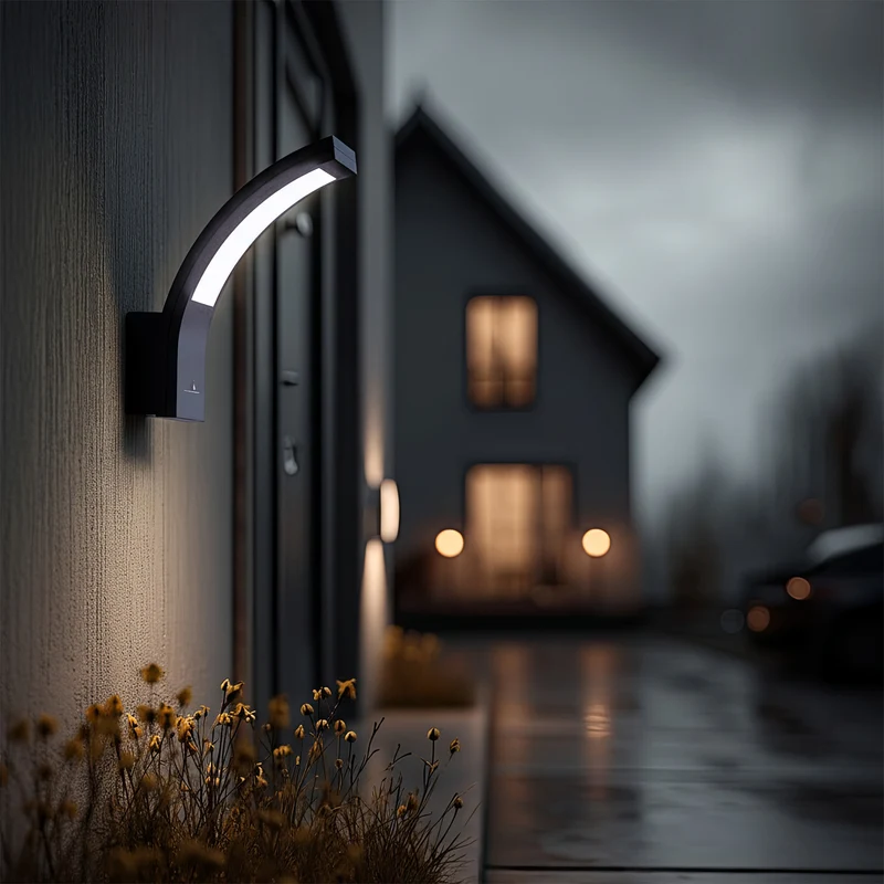 Maclean LED-fasadlampa, 800 lm, 10 W, ljusfärg naturvit (4000 K), färg grå, MCE343 GR, 2 st