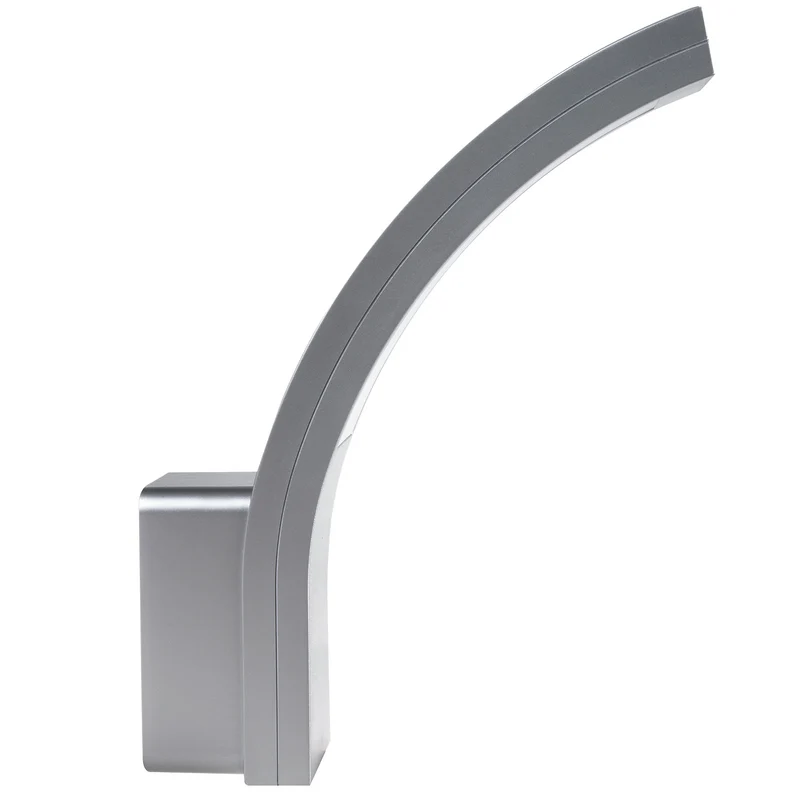 Maclean LED-fasadlampa, 800 lm, IP54, 10 W, naturvit ljusfärg (4000 K), silverfärgad, MCE343 SV, 2 st