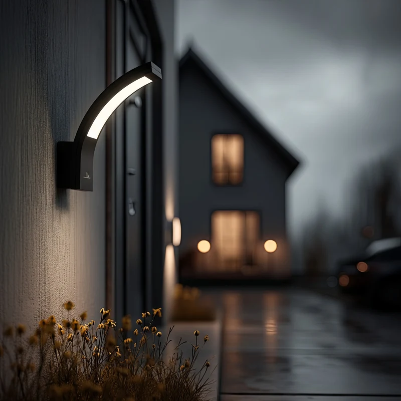 Maclean LED-fasadlampa, 800 lm, IP54, 10 W, naturvit ljusfärg (4000 K), svart, MCE343 B, 2 st