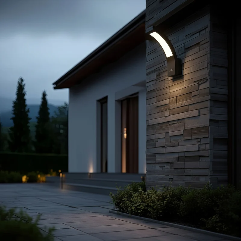 Maclean LED-fasadlampa, 800 lm, IP54, 10 W, naturvit ljusfärg (4000 K), svart, MCE343 B, 2 st