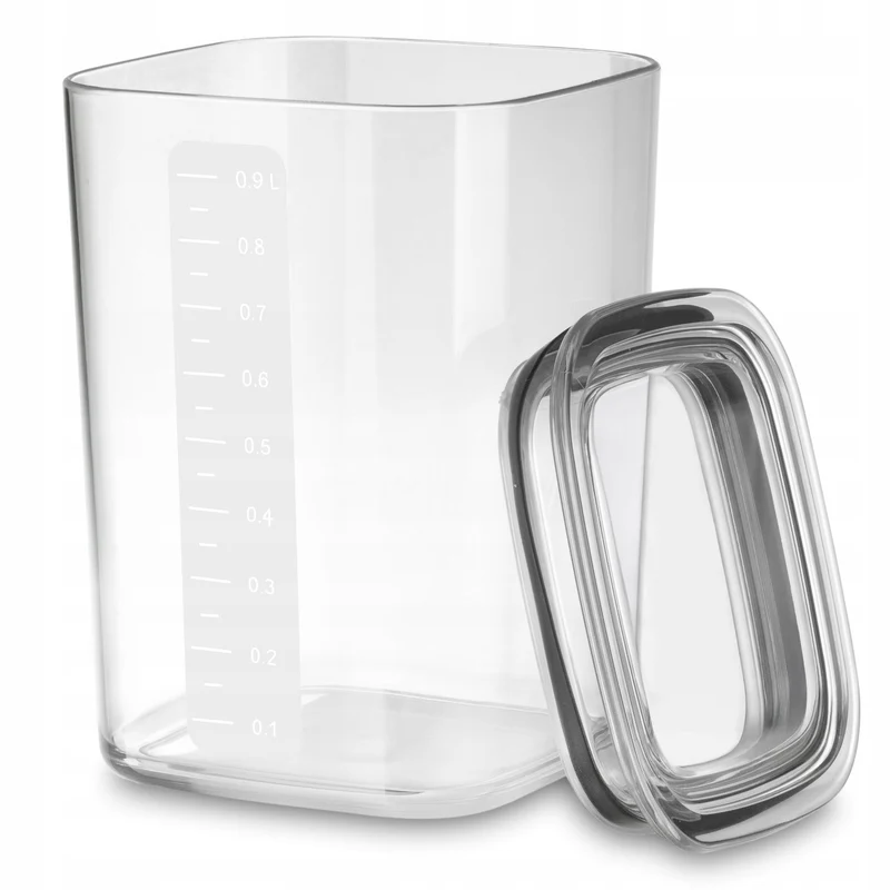 Practic-förvaringsburkar för lösa livsmedel, volym 0,6 l, 0,9 l, 1,5 l, lock med tätning,