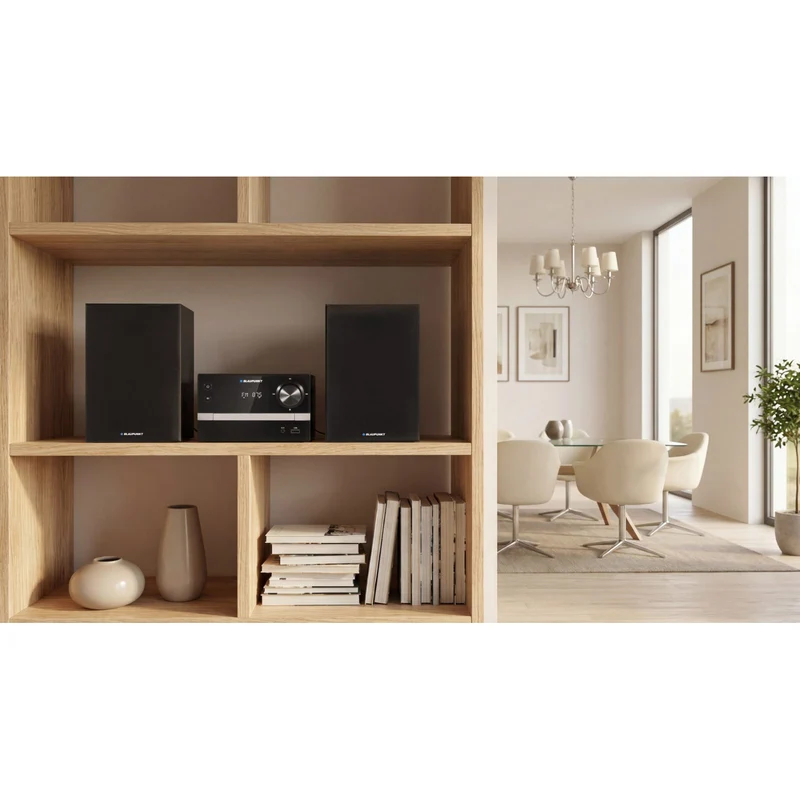 Blaupunkt mikrotorn, Bluetooth, FM-radio, effekt 20 W RMS, klocka med alarmfunktion, CD/MP3/USB/AUX, MS9BT