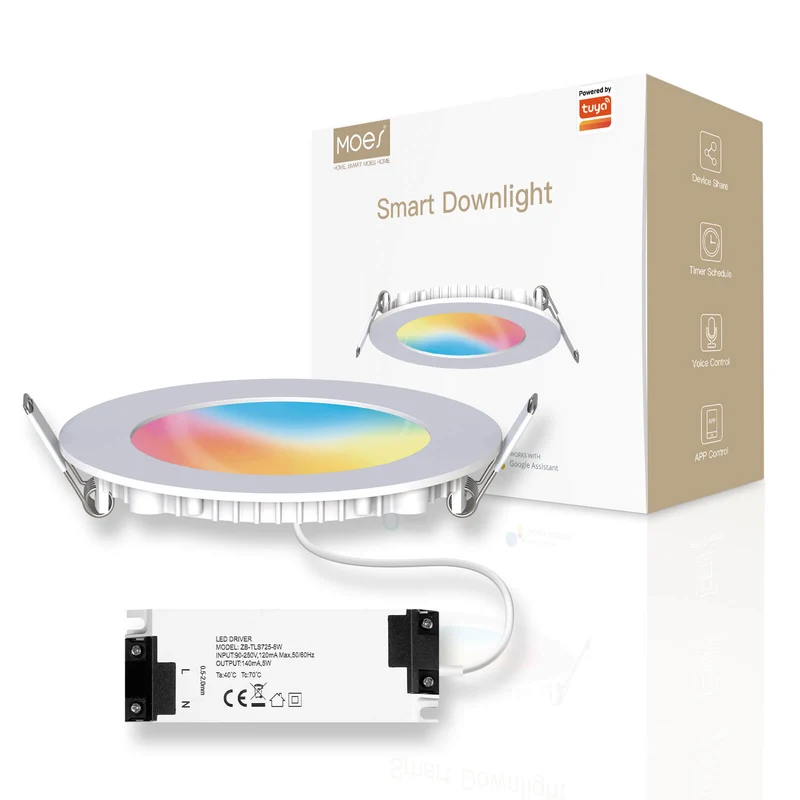 Moes Z-TDD6 - Spot Embutido 6W RGB Zigbee