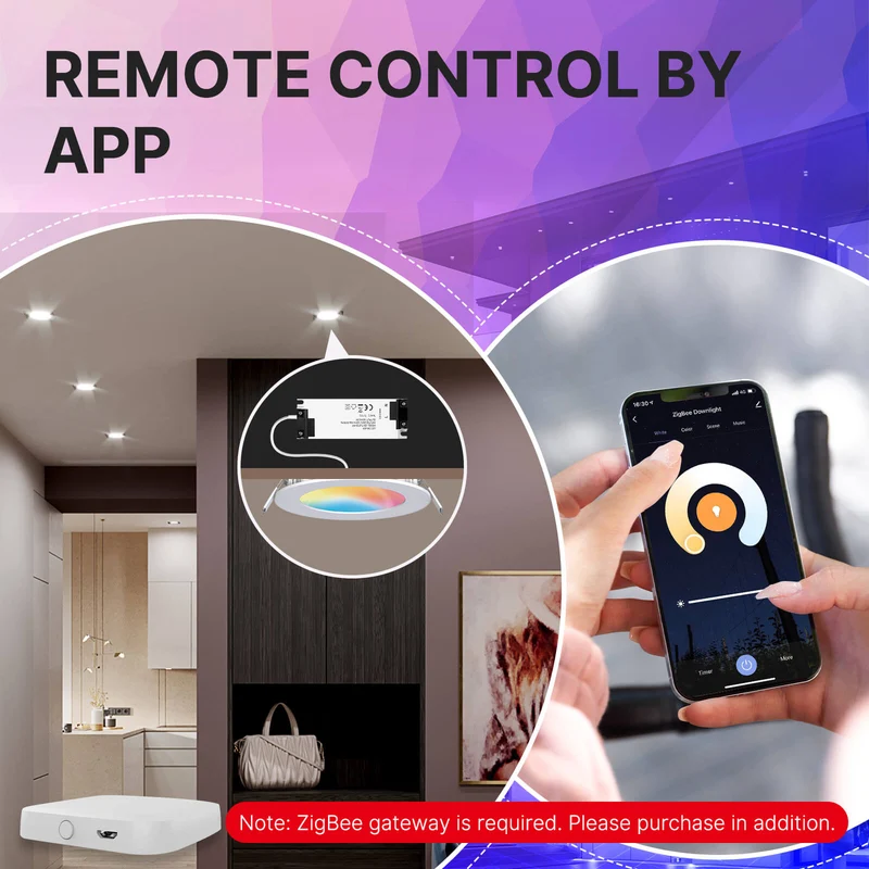 Moes Z-TDD6 - Spot Embutido 6W RGB Zigbee