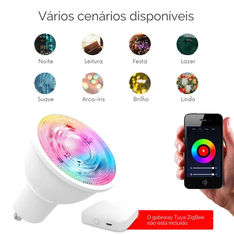 Moes Z-GU10-CW - Lâmpada GU10 Zigbee RGB