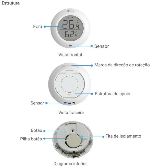 EZVIZ T51C - Sensor Temperatura e Humidade Zigbee