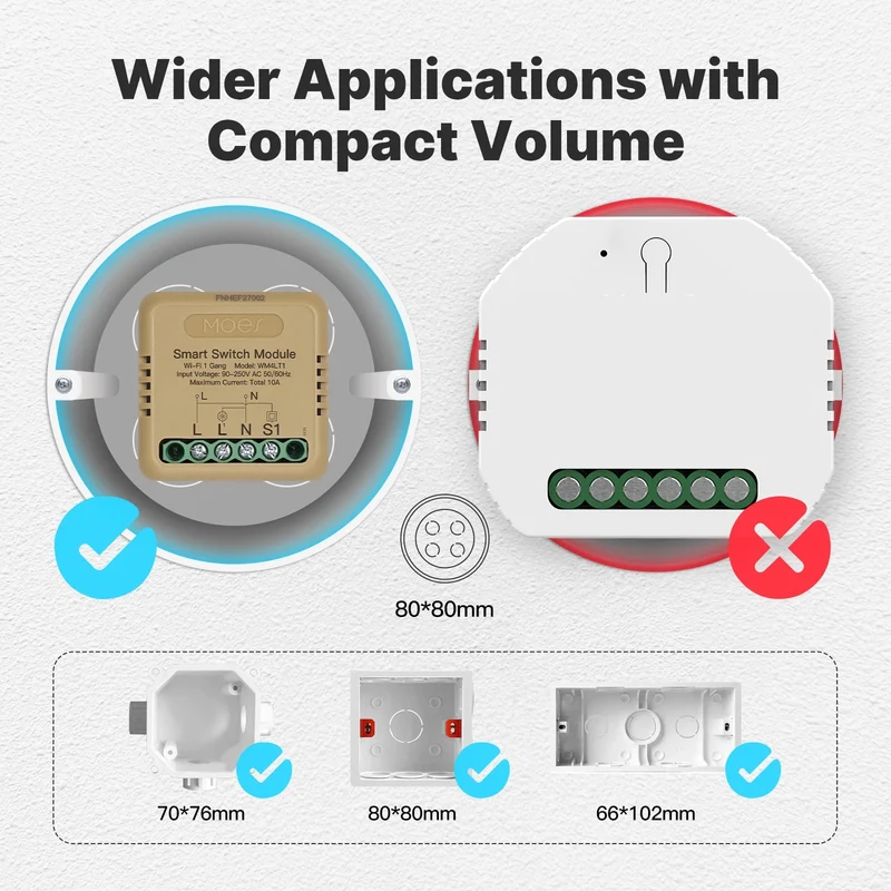 Moes ZM-104D - Módulo Switch 4 Canais Zigbee