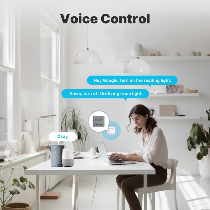 Moes ZM-104D - Módulo Switch 4 Canais Zigbee