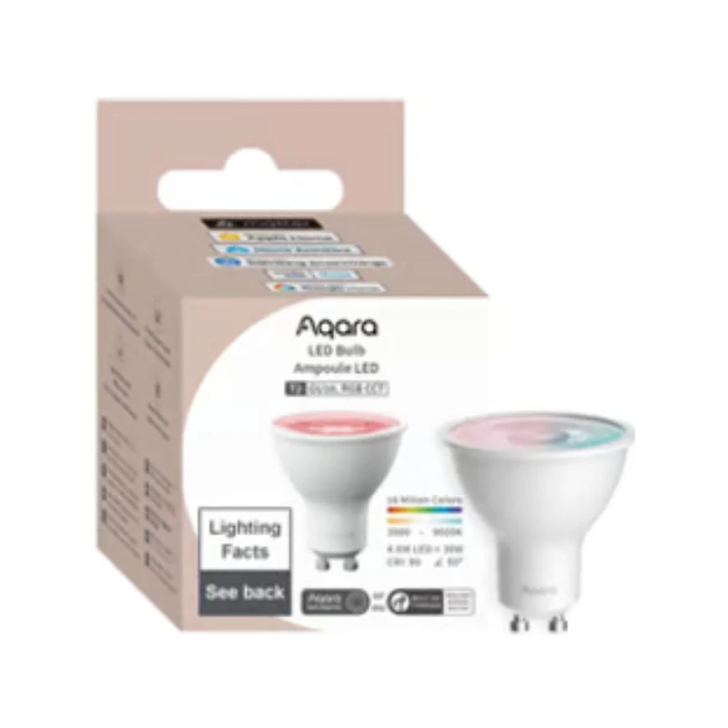 Aqara Lâmpada LED Inteligente GU10 RGB CCT 4.9W 450lm – T2 (LB-L03D) | Zigbee