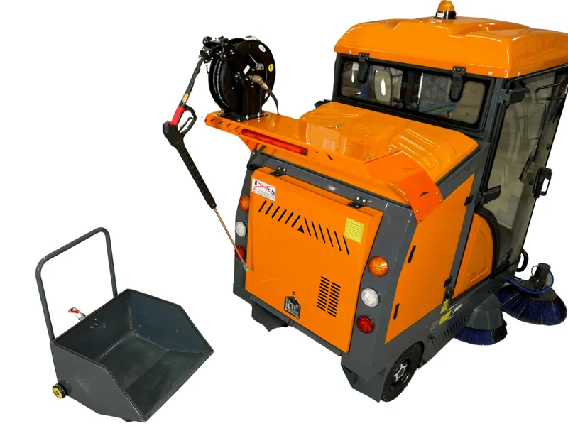 Kehrmaschine mit Kabine Graefer KM180-PRO inkl. Hochdruckreiniger