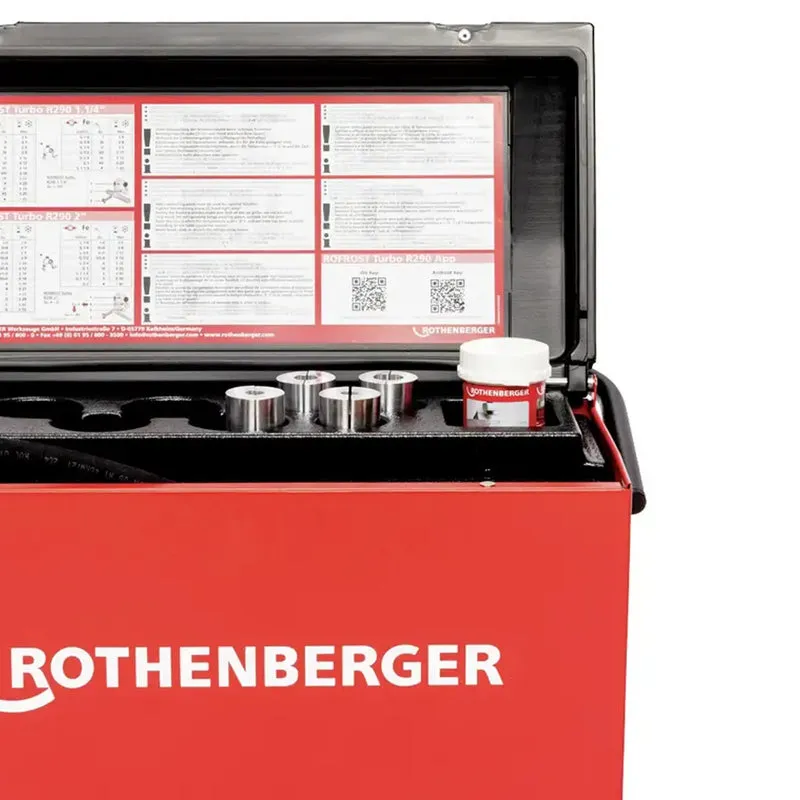 Pipe Freezing System Rothenberger Rofrost Turbo 2" R290 230V + 8 Reducer Shells