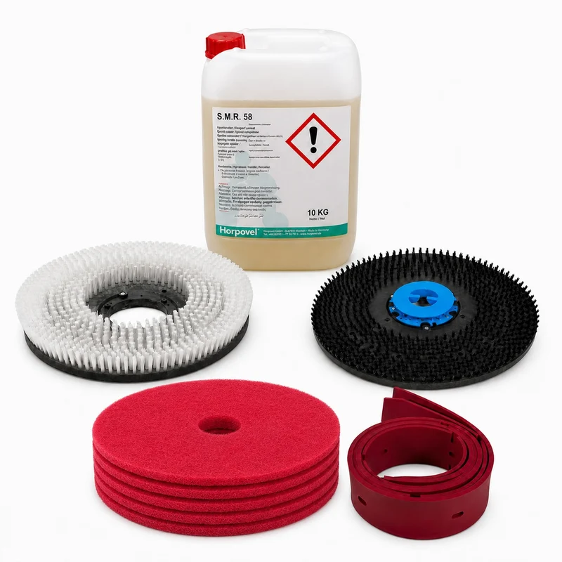 Set - Erstausstattung/ Komplettset für Graefer SM55-PRO/ SM55F-PRO Scheuersaugmaschine