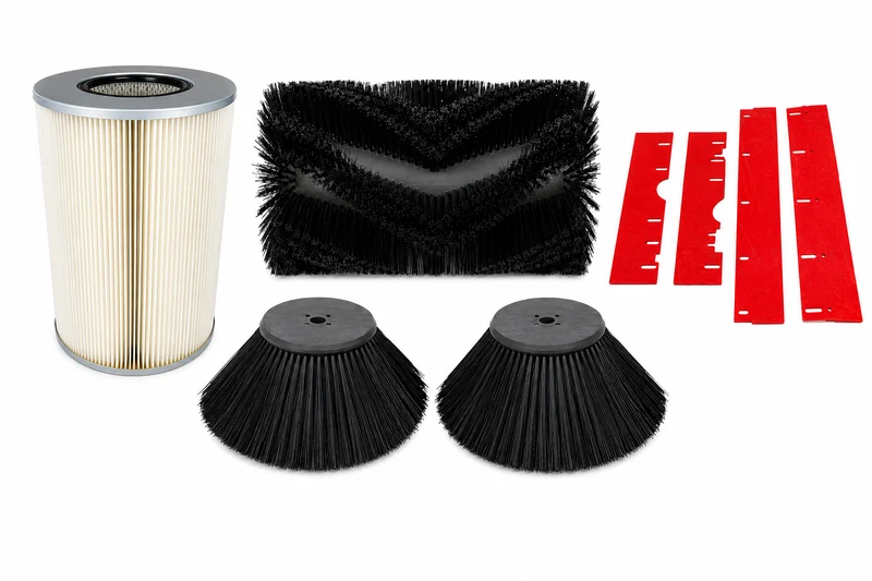 Set - Verschleißteile (Premium) für Graefer KM80-PRO/ Daewoo DAS80/ Kremer KRYSZ4 Aufsitz-Kehrmaschine