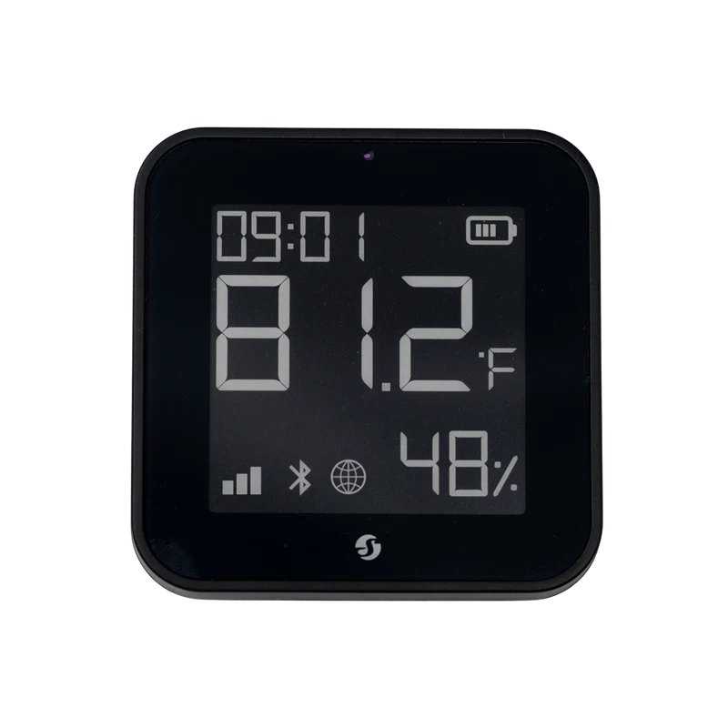 Shelly BLU H&T Display ZB - Sensor Temp/Hum/Luz BT Preto