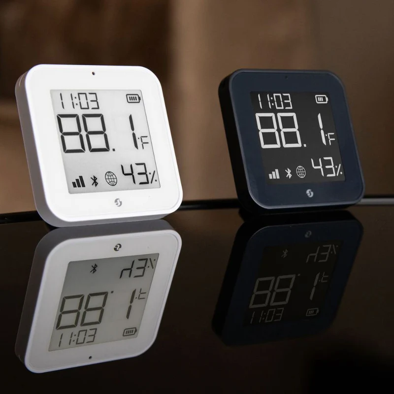 Shelly BLU H&T Display ZB - Sensor Temp/Hum/Luz BT Preto