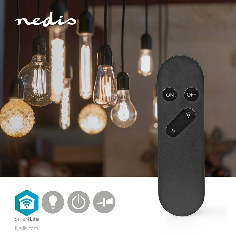 Nedis WIFILR001BK - Comando para Lampadas Inteligentes WiFi