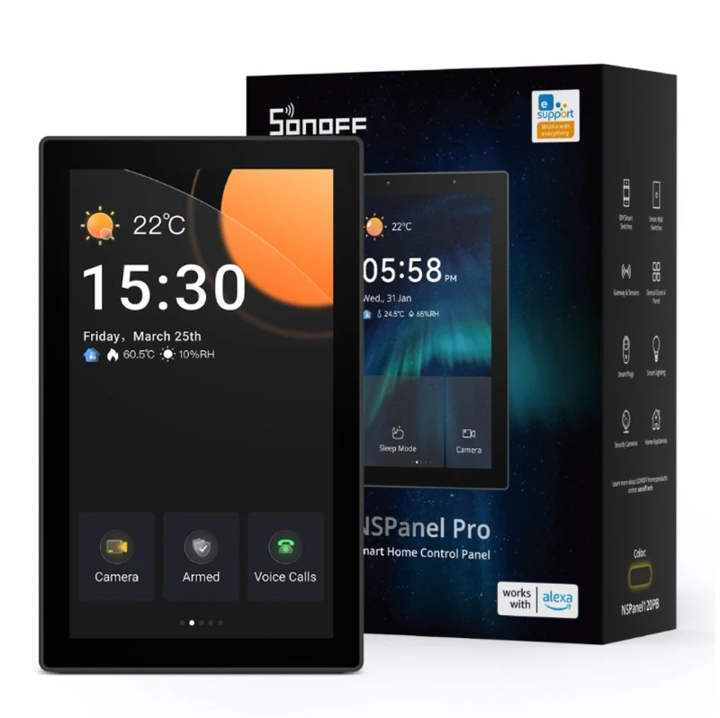 Sonoff NSPanel PRO 120 WiFi / Zigbee Hub / Matter Preto
