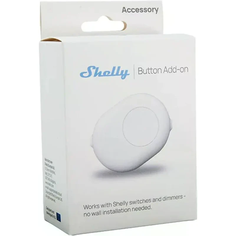 Shelly Button Add-On Branco - Caixa Superficie c/ Botao