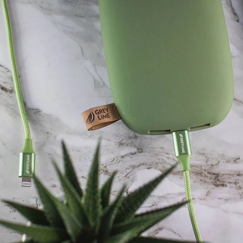 GreyLime Power Stone ll, 20.000 mAh Powerbank USB-C PD 30W & USB-A, Grøn