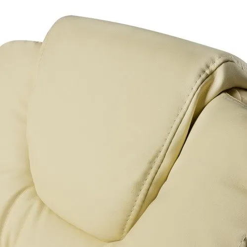 Office Chair with Footrest Malatec 23287, Cream / Beige