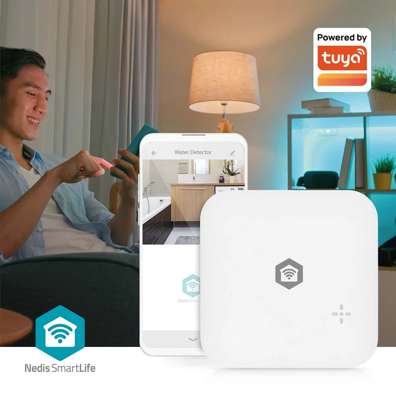 SmartLife Water Detector Wi-Fi - Batterij Gevoed - Verlenging inbegrepen