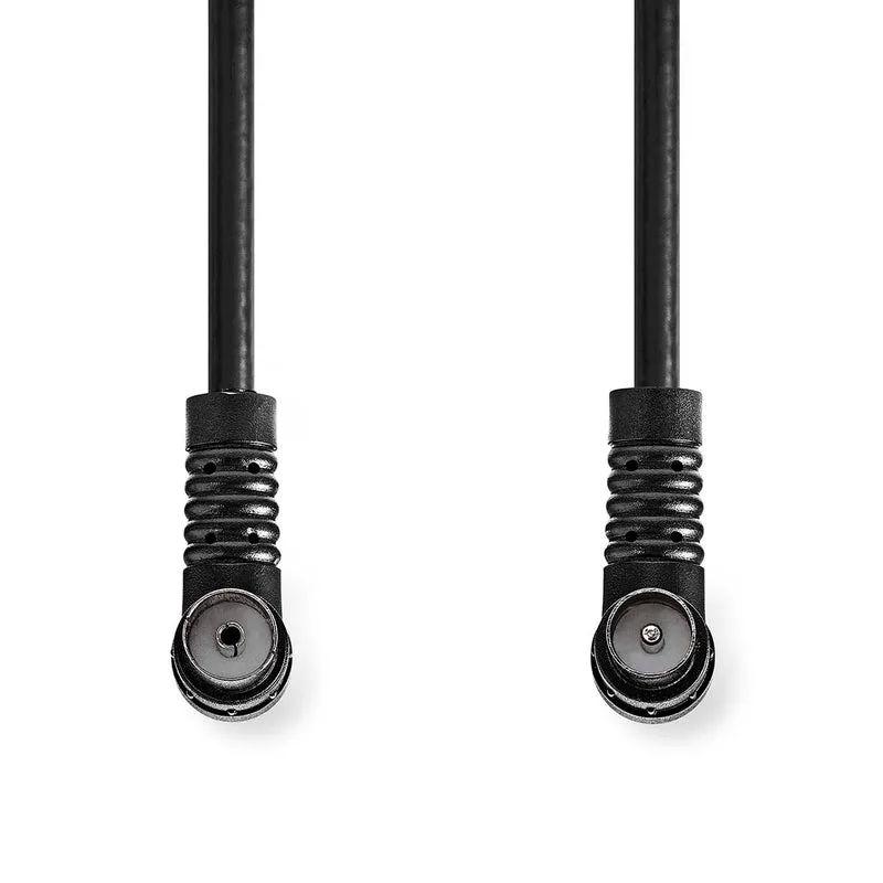 Coaxkabel IEC (Coax) Male - IEC (Coax) Female - Vernikkeld