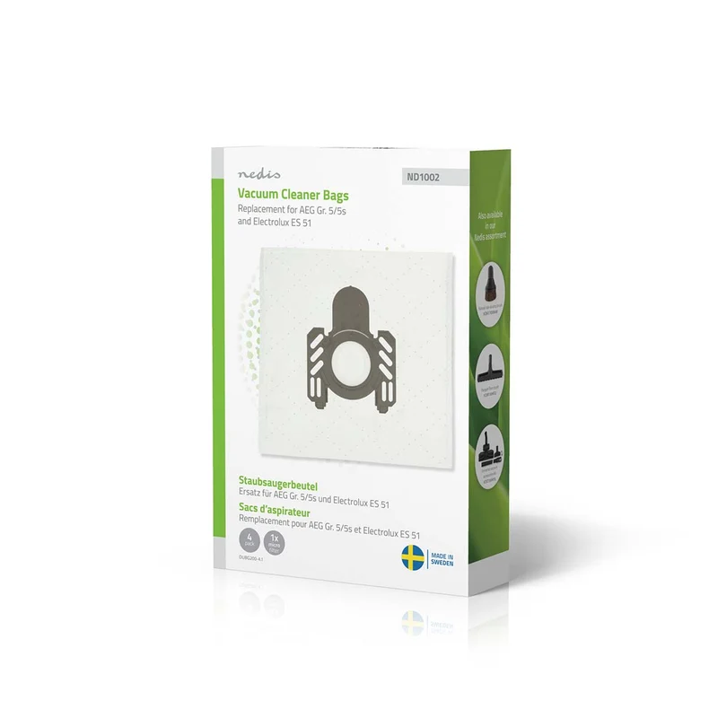 Stofzuigerzak 4 Stuks - Synthetisch - Meest verkocht voor: AEG Gr. 5/5s and Electrolux ES 51 / AEG GR5 / Electrolux E51