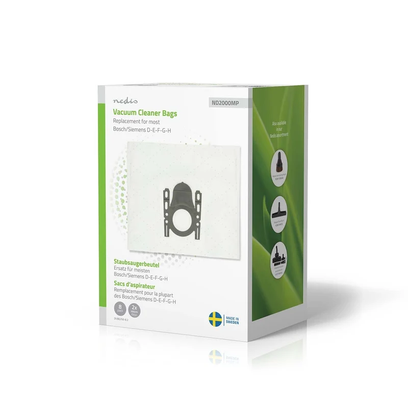 Stofzuigerzak 8 Stuks - Synthetisch - Meest verkocht voor: Bosch / Siemens D - E - F - G - H