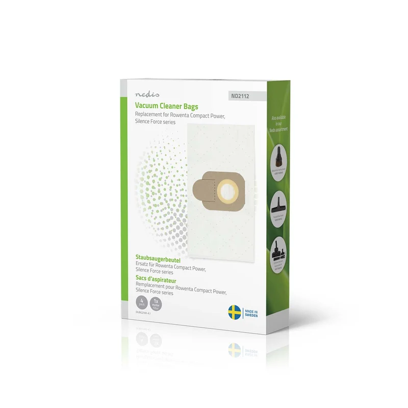 Stofzuigerzak 4 Stuks - Synthetisch - Meest verkocht voor: Rowenta Compact Power Series / Rowenta Silence Force Series