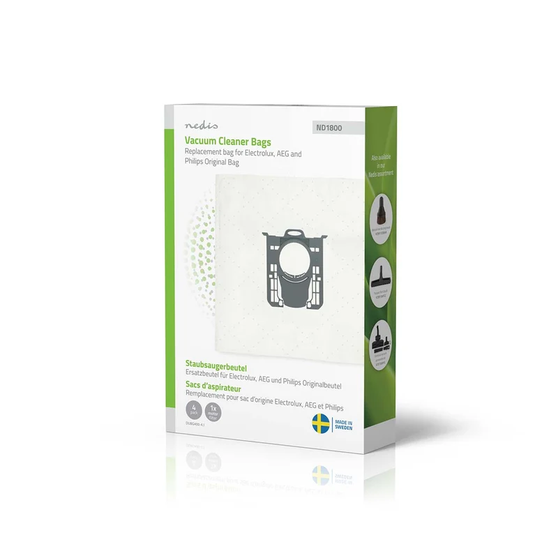 Stofzuigerzak 4 Stuks - Synthetisch - Meest verkocht voor: Replacement for Electrolux, AEG and Philips Original Bag