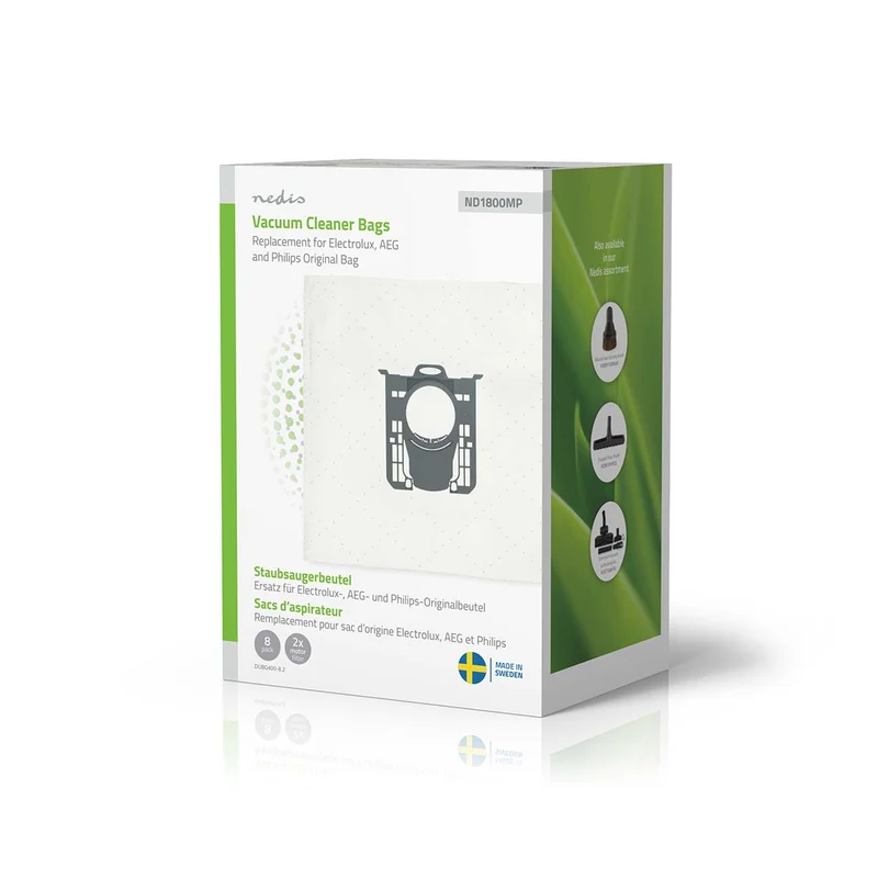 Stofzuigerzak 8 Stuks - Synthetisch - Meest verkocht voor: Replacement for Electrolux, AEG and Philips Original Bag