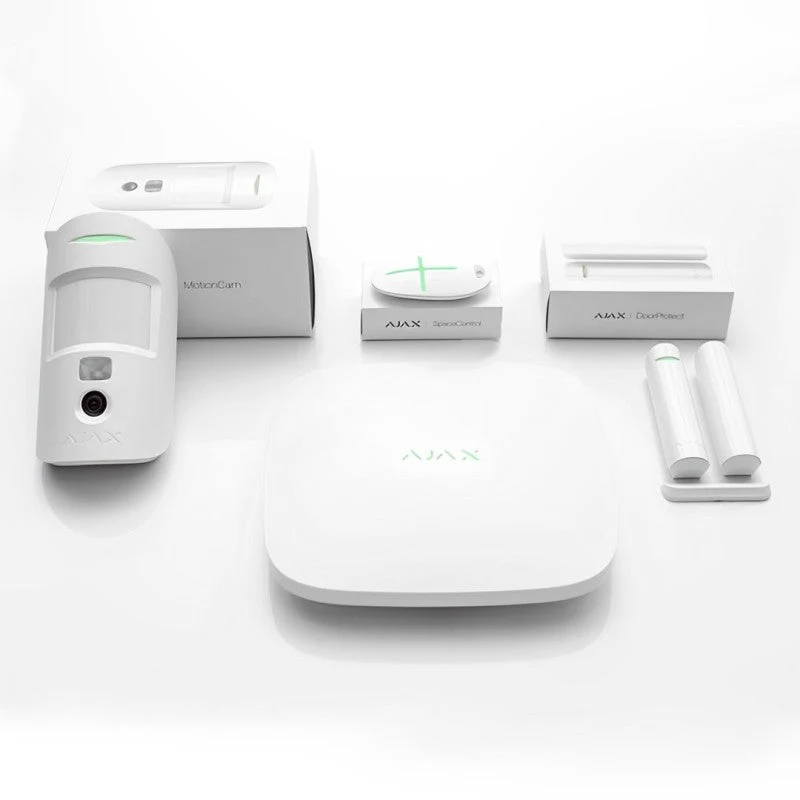Ajax Kit de alarme anti-intrusão c/ sensor de câmara-Branco