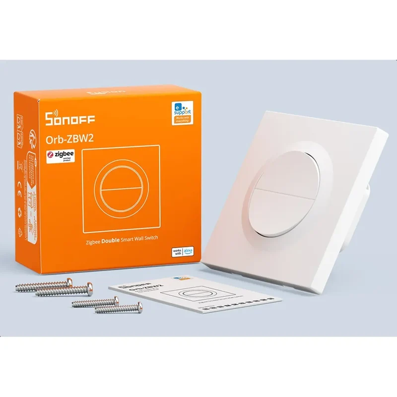 Sonoff Interruptor de parede Duplo 2 canais Zigbee 3.0 (Série Fusion) - Sonoff Orb-ZBW2 (MINI-ZB2GS-E)