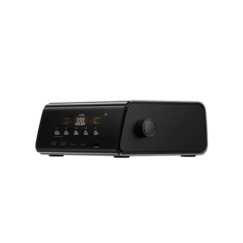 Ecoflow Estação de Carregamento 320W 5 Portas GaN em Preto - Ecoflow Rapid Pro