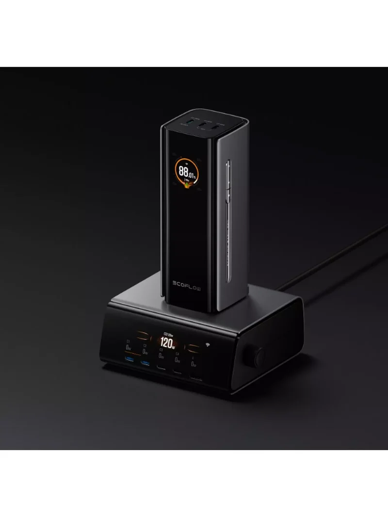 Ecoflow Estação de Carregamento 320W 5 Portas GaN em Preto - Ecoflow Rapid Pro