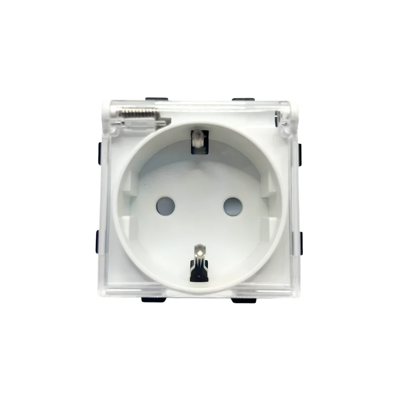 Smartify vPro Módulo Tomada com Tampa Transparente Branco – SYPMTPENOBR