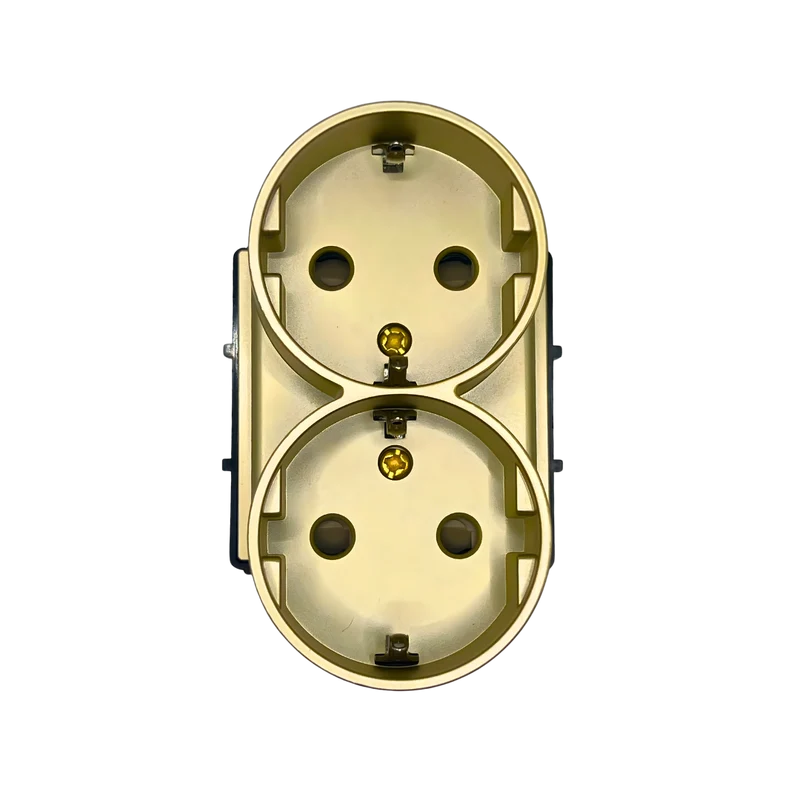 Smartify vPro Módulo Tomada Dupla 2-em-1 Dourado - SYPMTDENODR