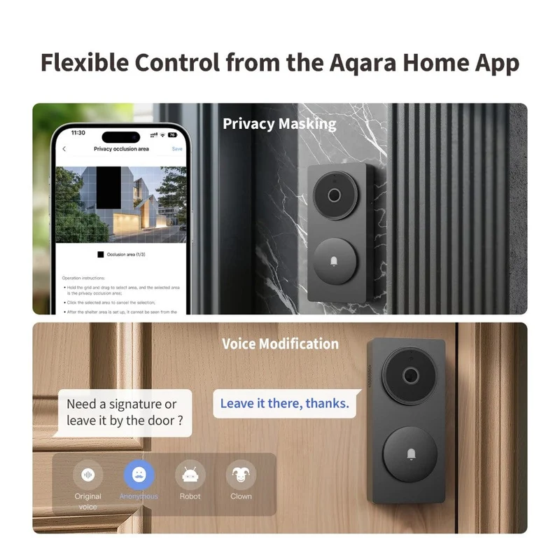 Aqara Kit Videoporteiro Inteligente 2K com Câmara + Campainha / Hub Matter – Branco - Aqara G410 Select (CH-C09D)