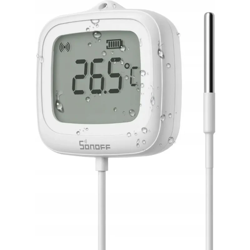 Sonoff Sensor de temperatura líquidos e ambiente c/ sonda Zigbee- Sonoff SNZB-02LD