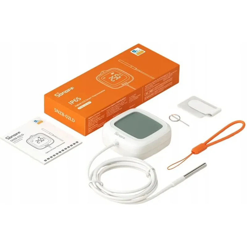 Sonoff Sensor de temperatura líquidos e ambiente c/ sonda Zigbee- Sonoff SNZB-02LD