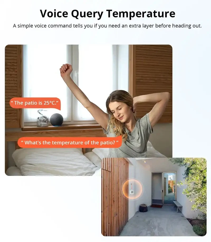 Sonoff Sensor Inteligente de Temperatura e Humidade Zigbee - Sonoff SNZB-02WD