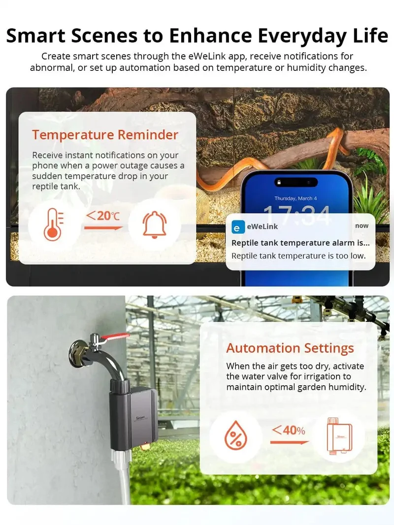 Sonoff Sensor Inteligente de Temperatura e Humidade Zigbee - Sonoff SNZB-02WD