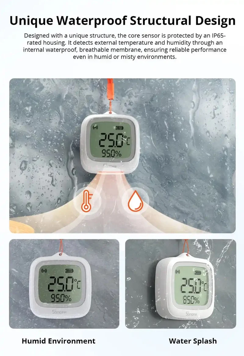 Sonoff Sensor Inteligente de Temperatura e Humidade Zigbee - Sonoff SNZB-02WD