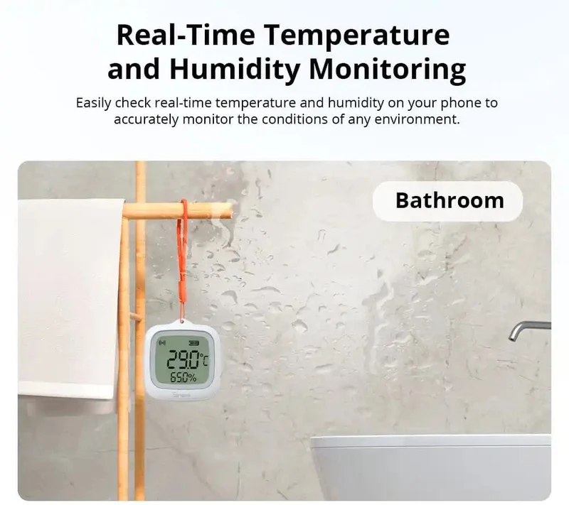 Sonoff Sensor Inteligente de Temperatura e Humidade Zigbee - Sonoff SNZB-02WD